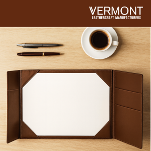 V409 Leather Stationery Desk Blotter