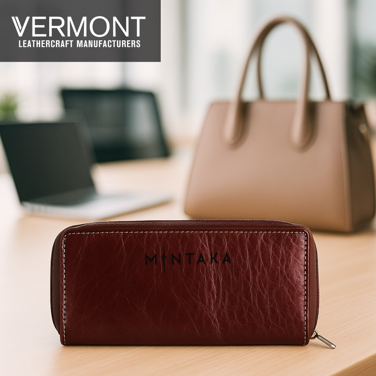 V2858 Tina Ladies Zip Around Leather Purse