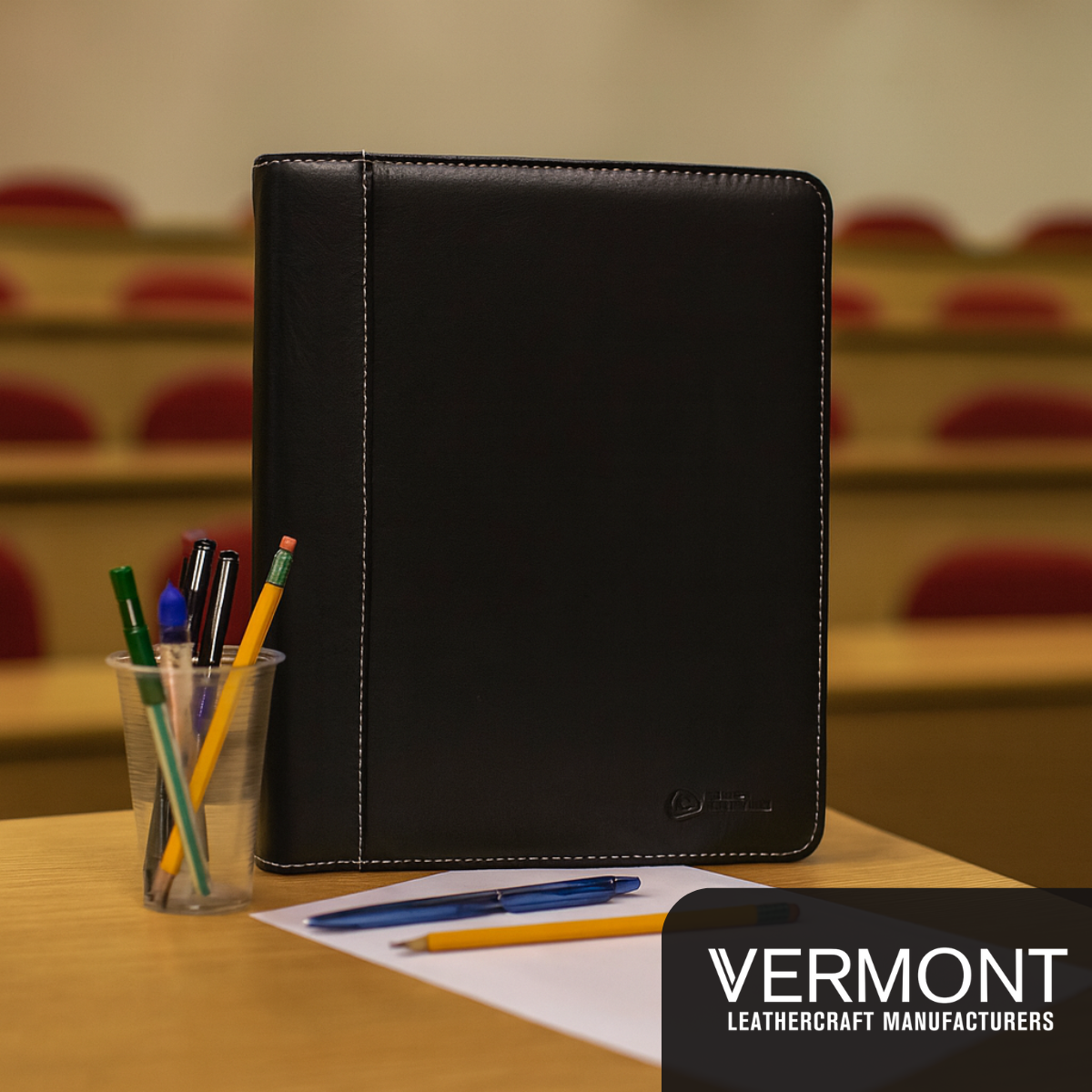 Leather A4 Zip Around Folder V3094